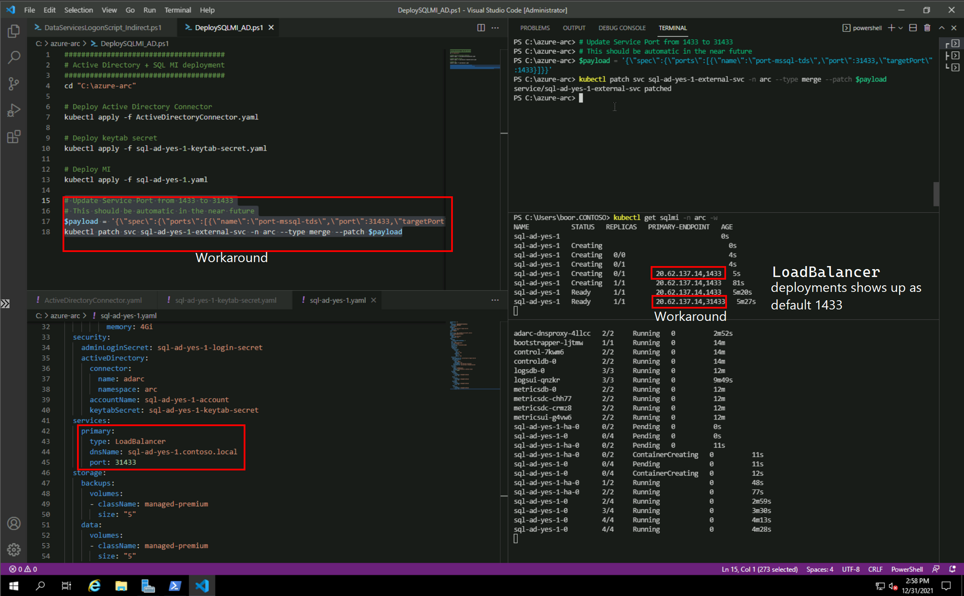 SQL MI deployment